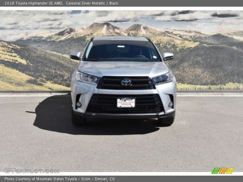 Celestial Silver Metallic / Black 2018 Toyota Highlander SE AWD