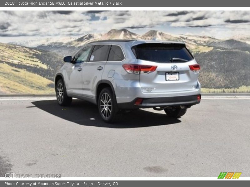 Celestial Silver Metallic / Black 2018 Toyota Highlander SE AWD