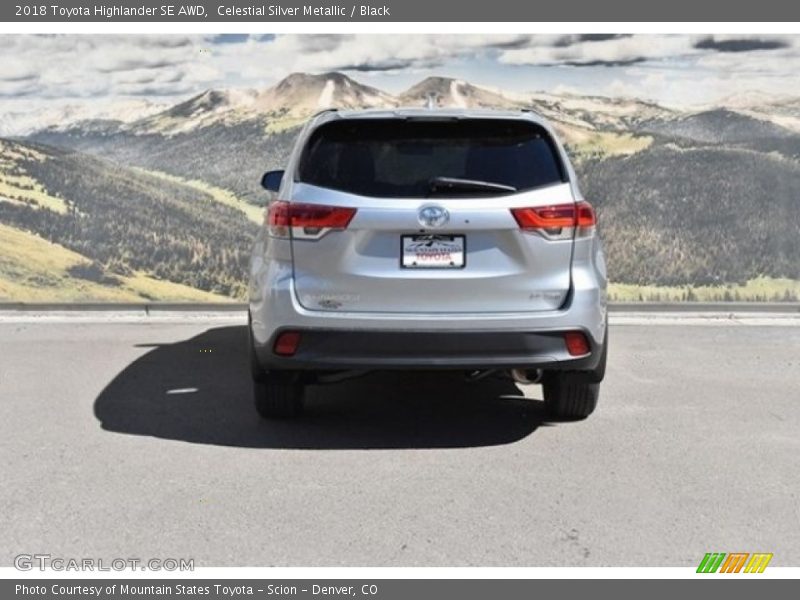 Celestial Silver Metallic / Black 2018 Toyota Highlander SE AWD