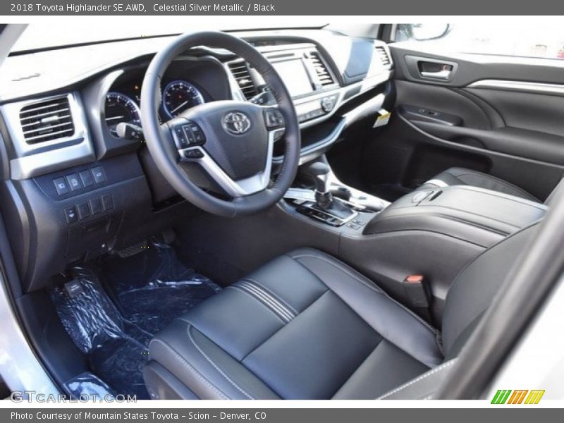 Celestial Silver Metallic / Black 2018 Toyota Highlander SE AWD