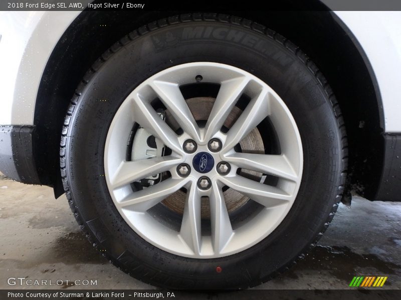 Ingot Silver / Ebony 2018 Ford Edge SEL AWD