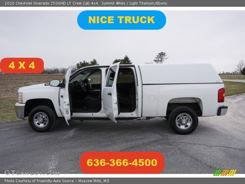 Summit White / Light Titanium/Ebony 2010 Chevrolet Silverado 2500HD LT Crew Cab 4x4