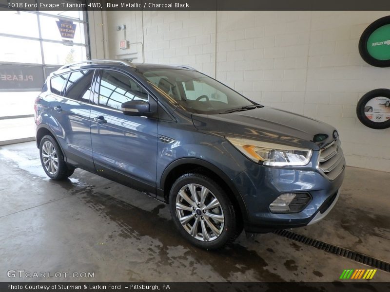 Blue Metallic / Charcoal Black 2018 Ford Escape Titanium 4WD