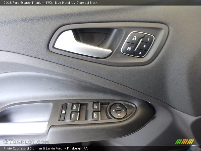 Blue Metallic / Charcoal Black 2018 Ford Escape Titanium 4WD