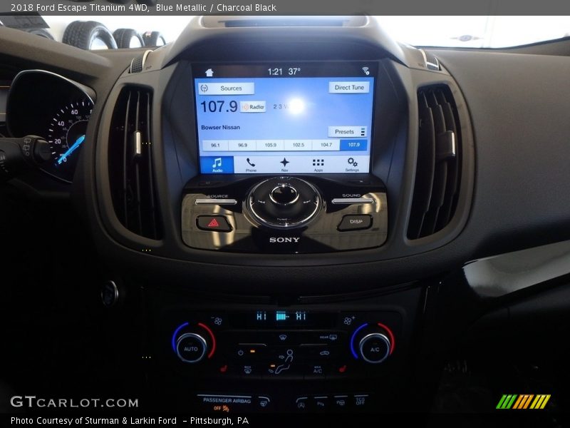 Blue Metallic / Charcoal Black 2018 Ford Escape Titanium 4WD