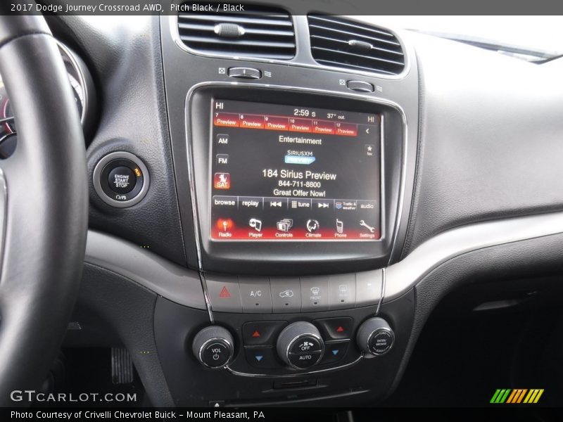 Pitch Black / Black 2017 Dodge Journey Crossroad AWD
