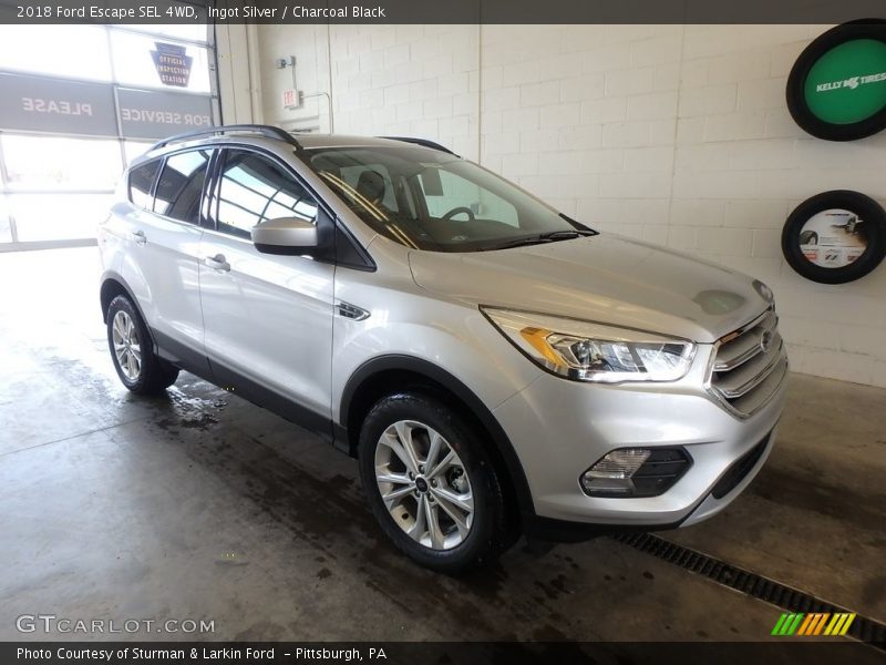 Ingot Silver / Charcoal Black 2018 Ford Escape SEL 4WD