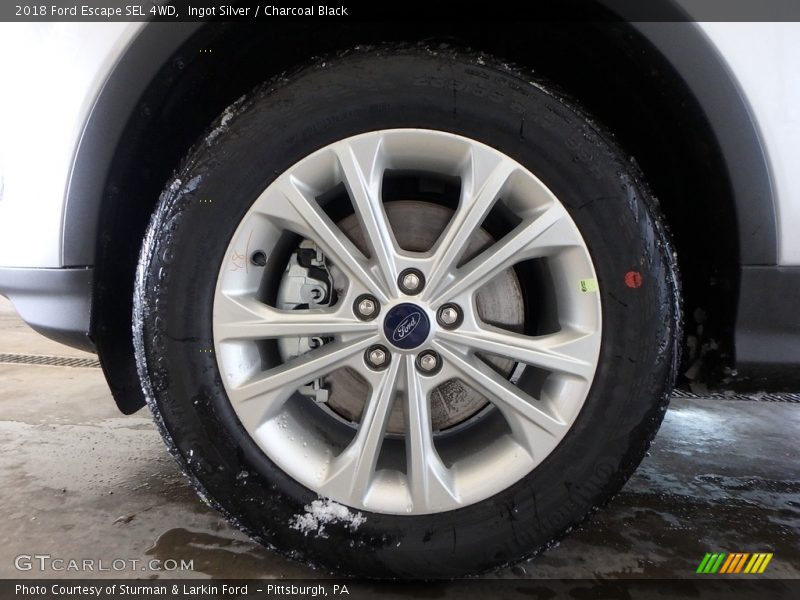 Ingot Silver / Charcoal Black 2018 Ford Escape SEL 4WD