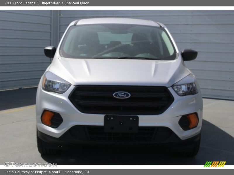 Ingot Silver / Charcoal Black 2018 Ford Escape S