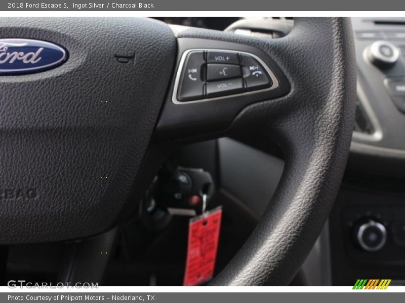 Ingot Silver / Charcoal Black 2018 Ford Escape S
