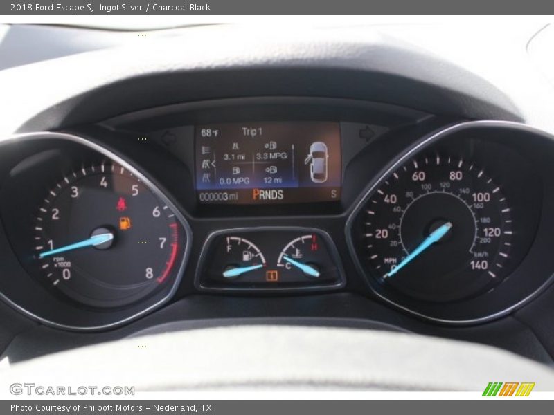 Ingot Silver / Charcoal Black 2018 Ford Escape S