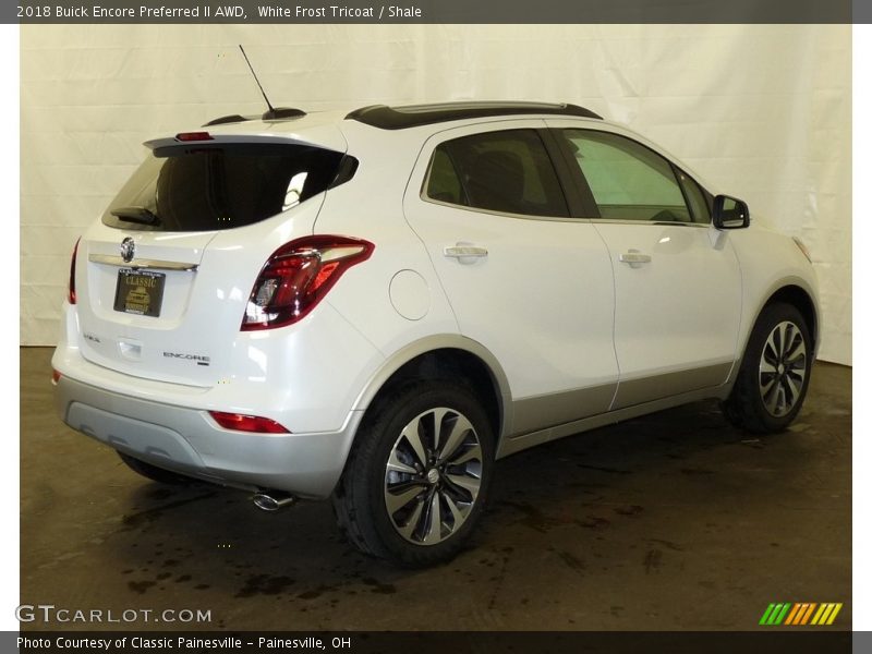 White Frost Tricoat / Shale 2018 Buick Encore Preferred II AWD
