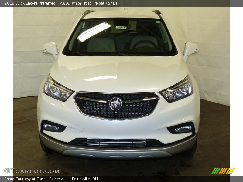 White Frost Tricoat / Shale 2018 Buick Encore Preferred II AWD