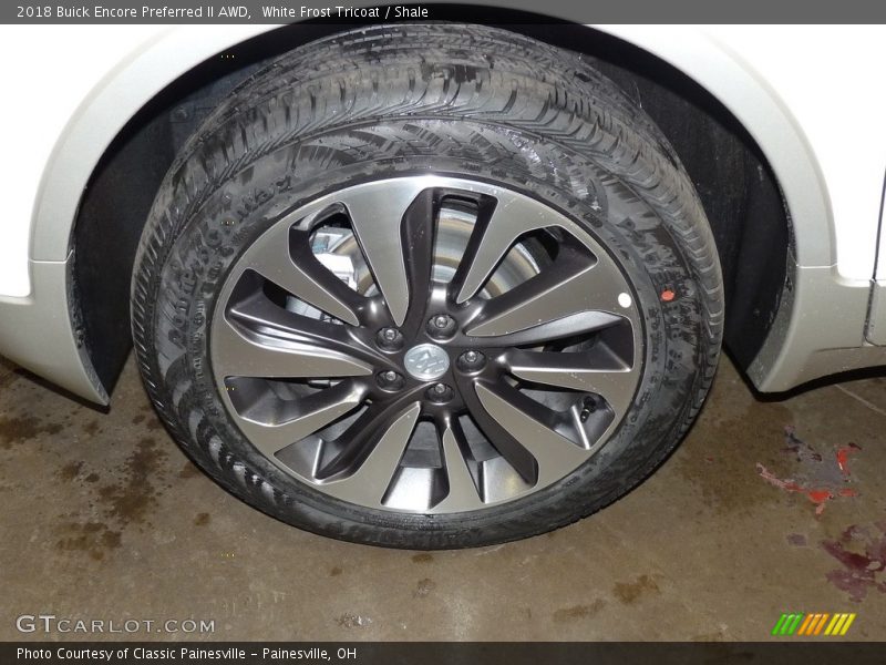 White Frost Tricoat / Shale 2018 Buick Encore Preferred II AWD