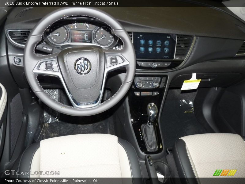 White Frost Tricoat / Shale 2018 Buick Encore Preferred II AWD