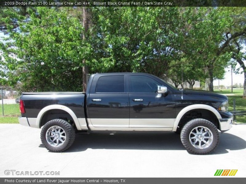 Brilliant Black Crystal Pearl / Dark Slate Gray 2009 Dodge Ram 1500 Laramie Crew Cab 4x4