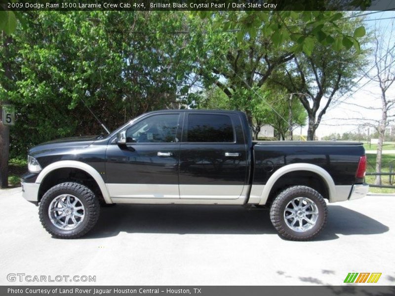Brilliant Black Crystal Pearl / Dark Slate Gray 2009 Dodge Ram 1500 Laramie Crew Cab 4x4