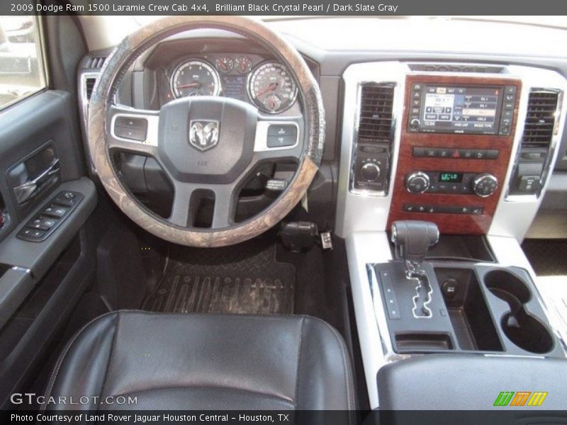 Brilliant Black Crystal Pearl / Dark Slate Gray 2009 Dodge Ram 1500 Laramie Crew Cab 4x4