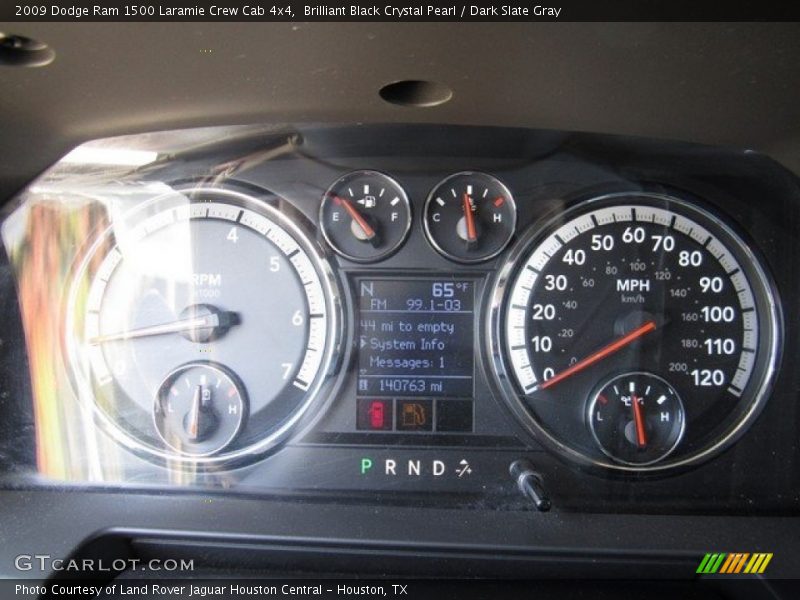 Brilliant Black Crystal Pearl / Dark Slate Gray 2009 Dodge Ram 1500 Laramie Crew Cab 4x4