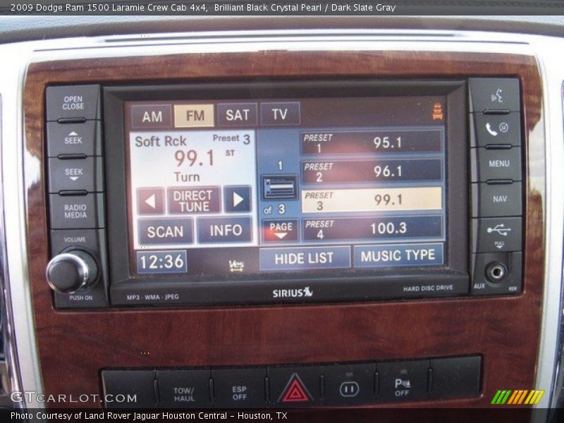 Brilliant Black Crystal Pearl / Dark Slate Gray 2009 Dodge Ram 1500 Laramie Crew Cab 4x4