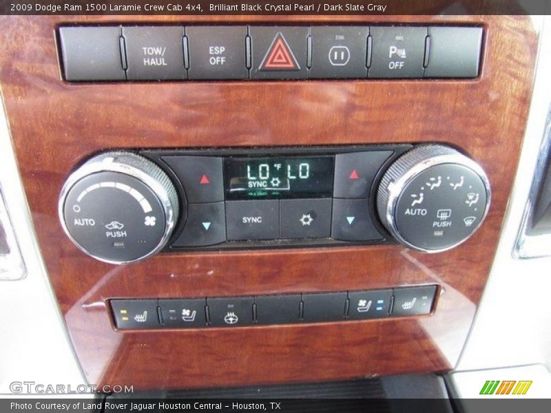 Brilliant Black Crystal Pearl / Dark Slate Gray 2009 Dodge Ram 1500 Laramie Crew Cab 4x4