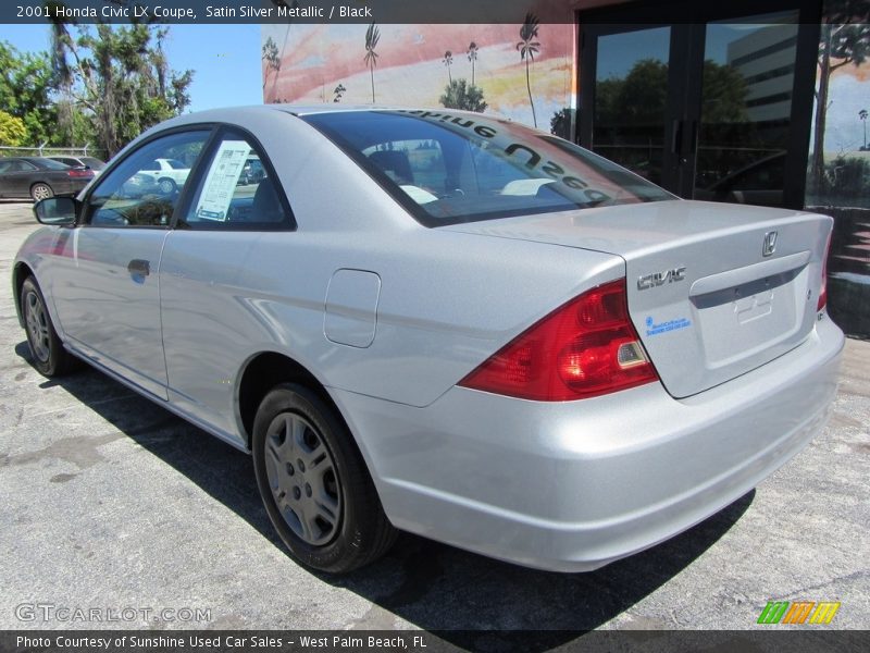 Satin Silver Metallic / Black 2001 Honda Civic LX Coupe