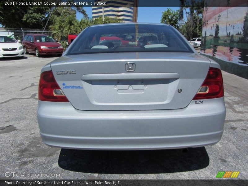 Satin Silver Metallic / Black 2001 Honda Civic LX Coupe