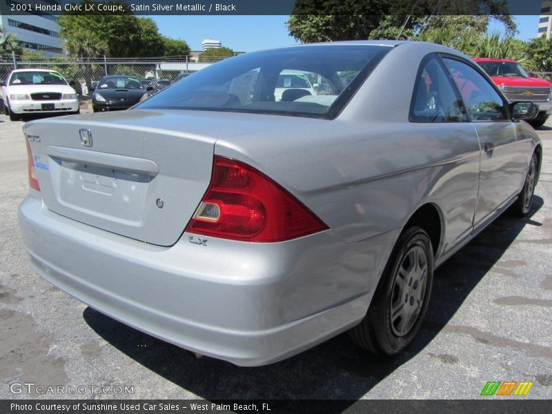 Satin Silver Metallic / Black 2001 Honda Civic LX Coupe