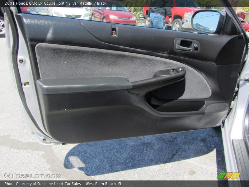 Satin Silver Metallic / Black 2001 Honda Civic LX Coupe