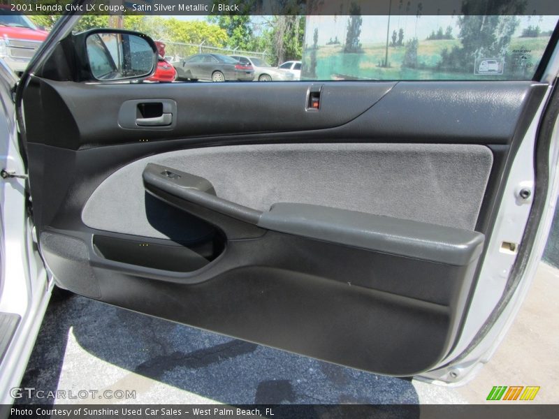 Satin Silver Metallic / Black 2001 Honda Civic LX Coupe