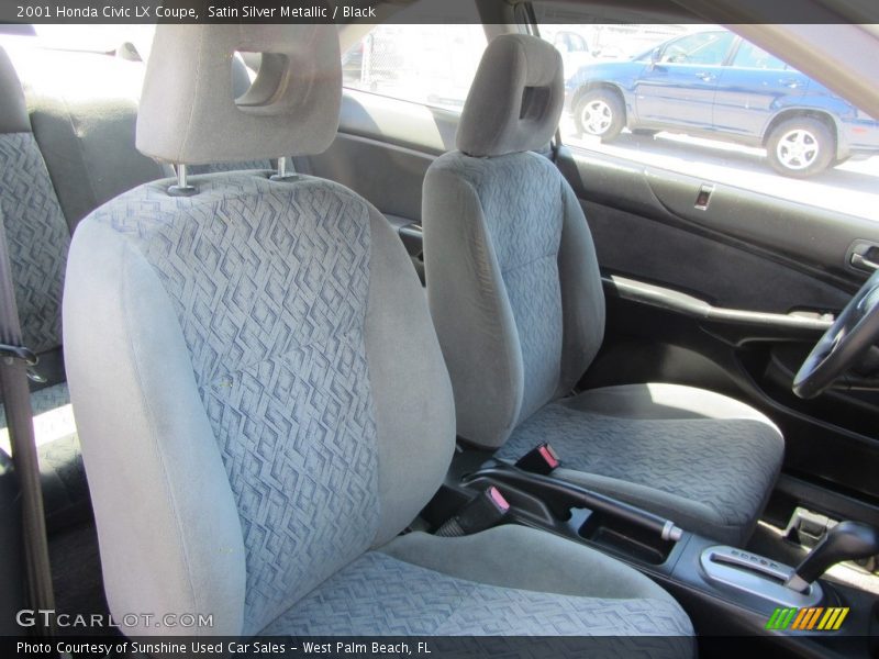 Satin Silver Metallic / Black 2001 Honda Civic LX Coupe