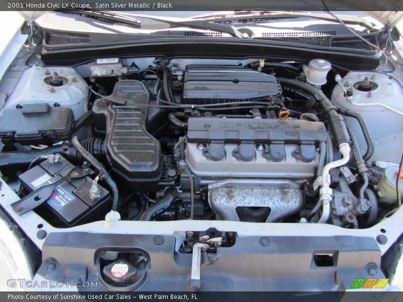Satin Silver Metallic / Black 2001 Honda Civic LX Coupe