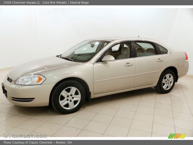 Gold Mist Metallic / Neutral Beige 2008 Chevrolet Impala LS