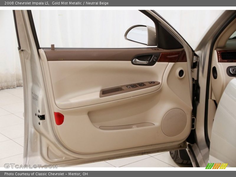 Gold Mist Metallic / Neutral Beige 2008 Chevrolet Impala LS