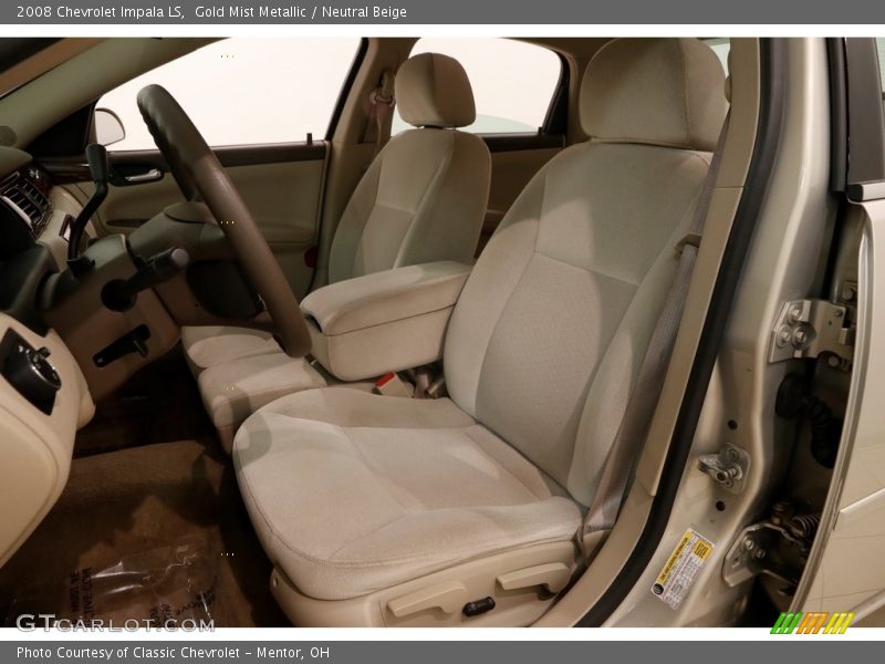Gold Mist Metallic / Neutral Beige 2008 Chevrolet Impala LS