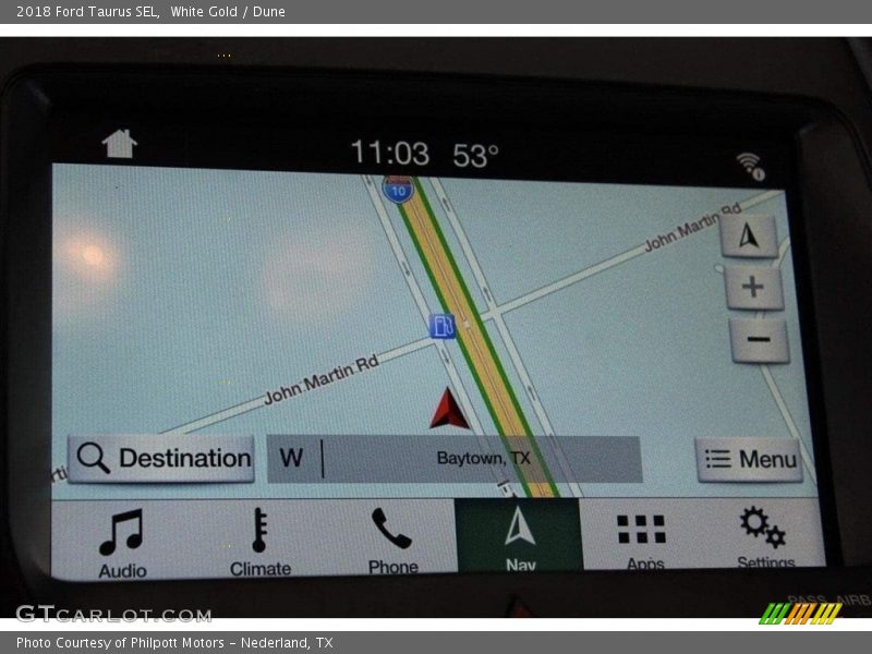 Navigation of 2018 Taurus SEL