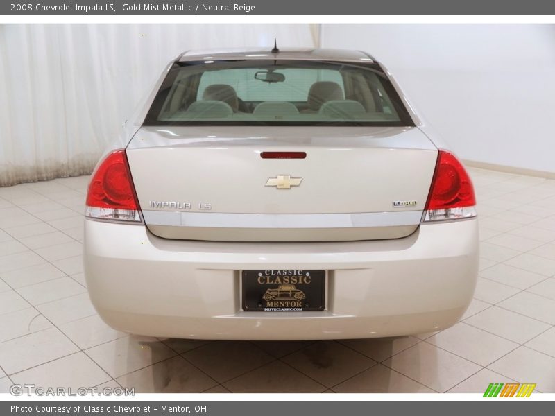 Gold Mist Metallic / Neutral Beige 2008 Chevrolet Impala LS