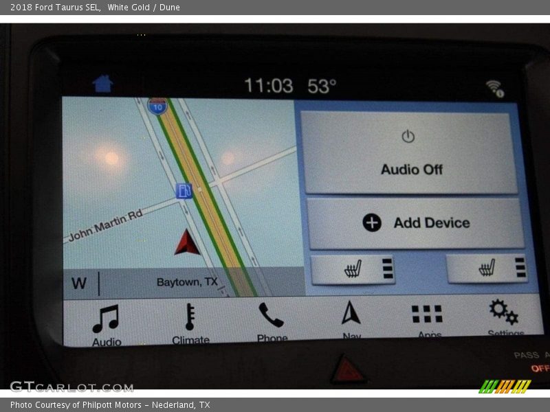 Navigation of 2018 Taurus SEL