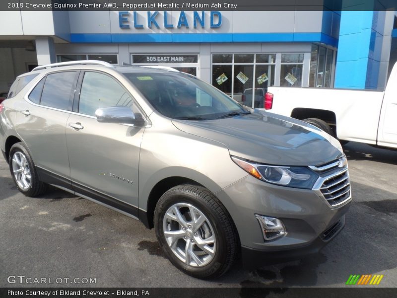 Pepperdust Metallic / Medium Ash Gray 2018 Chevrolet Equinox Premier AWD