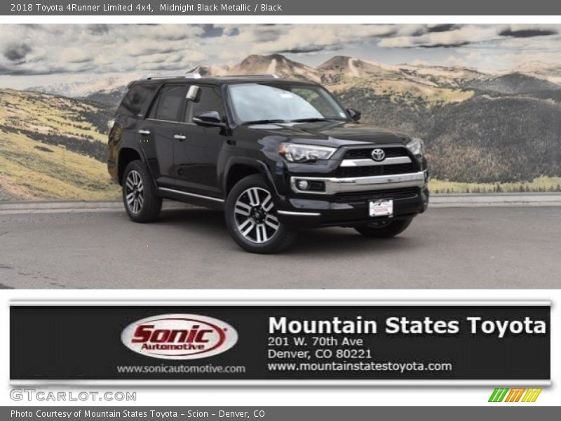 Midnight Black Metallic / Black 2018 Toyota 4Runner Limited 4x4