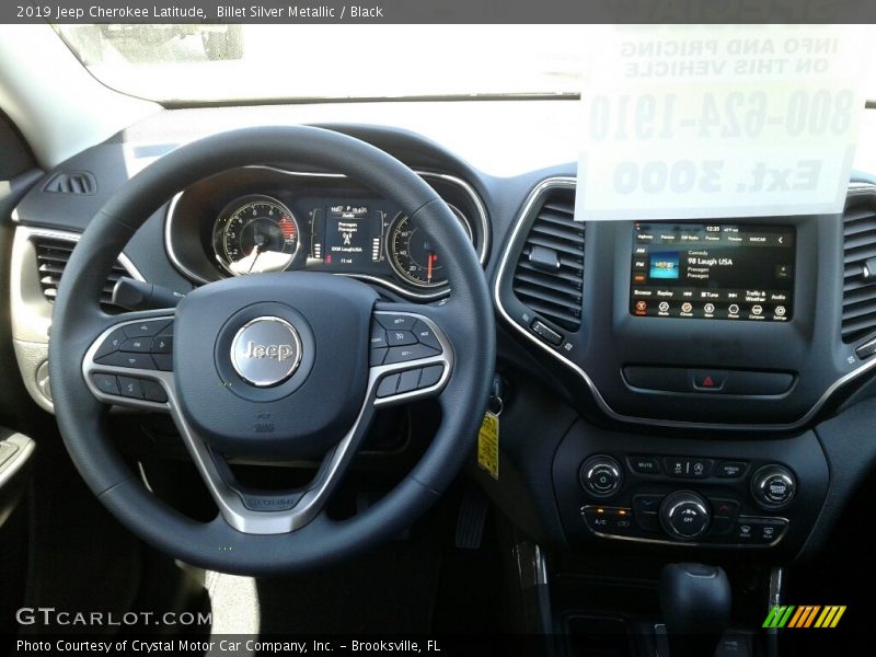 Billet Silver Metallic / Black 2019 Jeep Cherokee Latitude