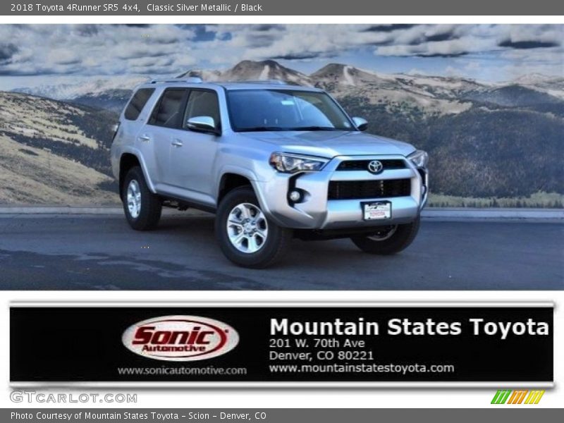Classic Silver Metallic / Black 2018 Toyota 4Runner SR5 4x4