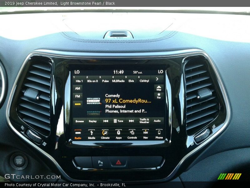 Light Brownstone Pearl / Black 2019 Jeep Cherokee Limited