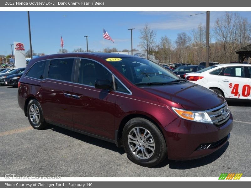 Dark Cherry Pearl / Beige 2013 Honda Odyssey EX-L