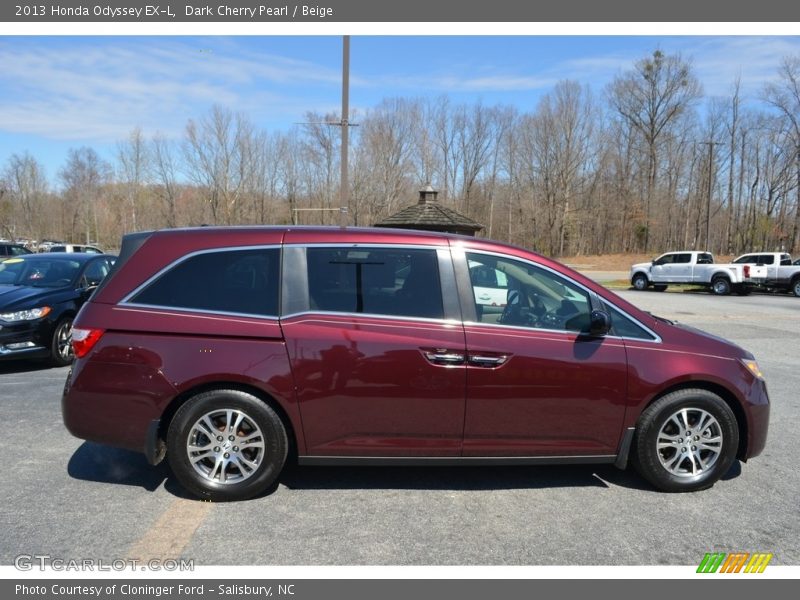 Dark Cherry Pearl / Beige 2013 Honda Odyssey EX-L