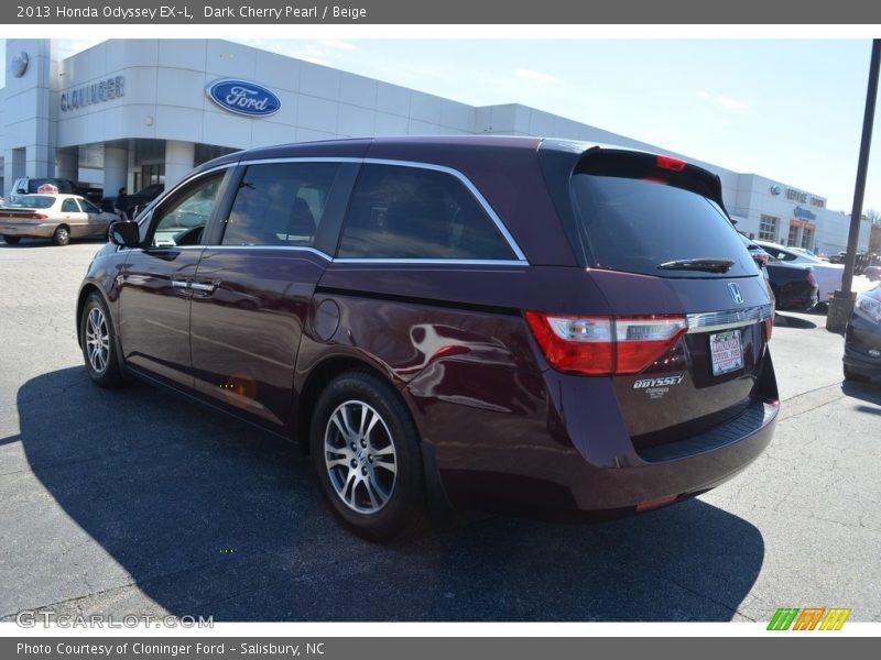 Dark Cherry Pearl / Beige 2013 Honda Odyssey EX-L