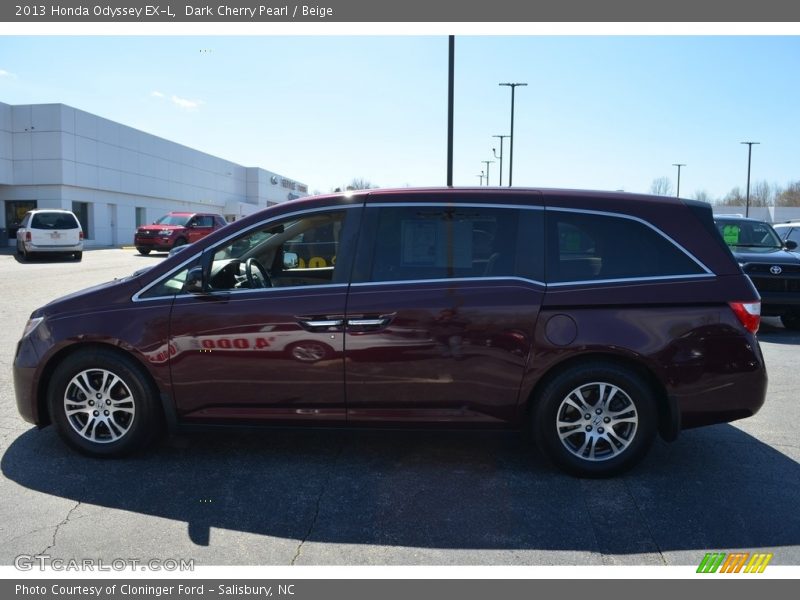 Dark Cherry Pearl / Beige 2013 Honda Odyssey EX-L