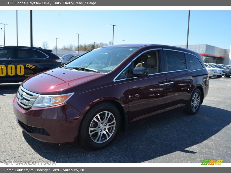 Dark Cherry Pearl / Beige 2013 Honda Odyssey EX-L