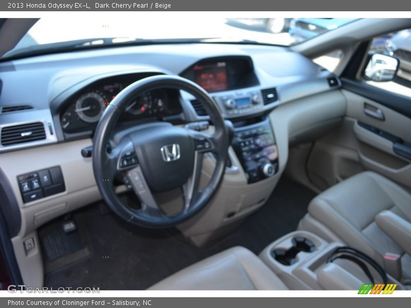 Dark Cherry Pearl / Beige 2013 Honda Odyssey EX-L