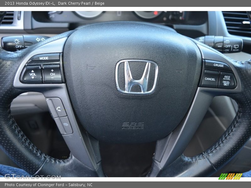 Dark Cherry Pearl / Beige 2013 Honda Odyssey EX-L